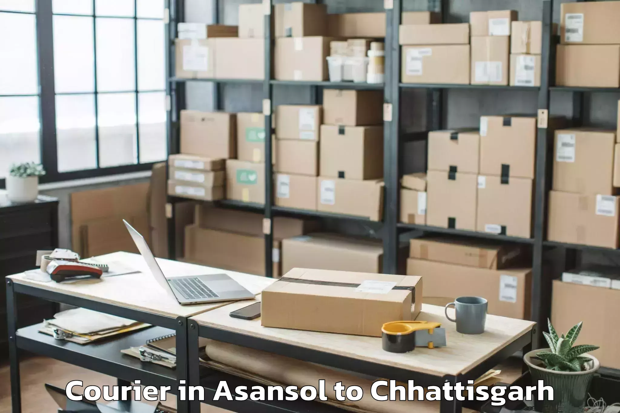 Easy Asansol to Bhanupratappur Courier Booking